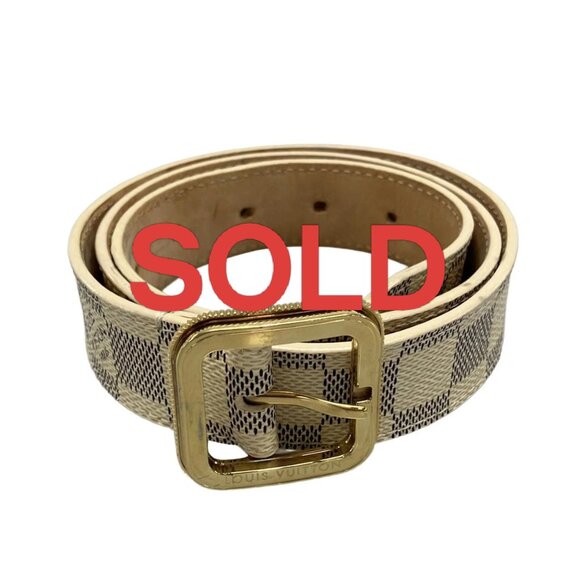 LOUIS VUITTON St. Tulle Trezor Azur Damier Belt Damier Canvas 251-061325 - Picture 1 of 8